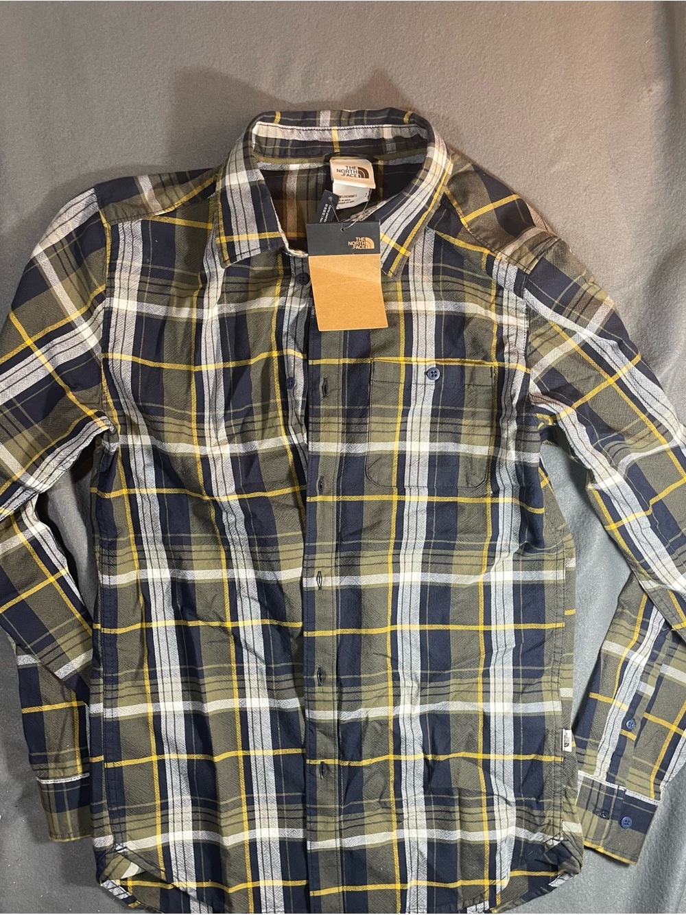 The North Face Men's Long Sleeve Plaid Flannel Button Down Shirt